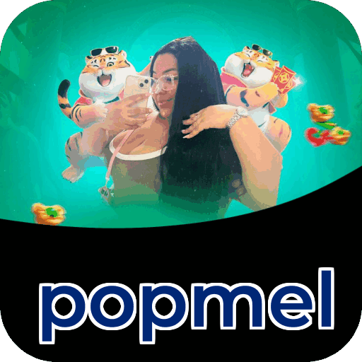 Plataforma popmel mostrando interface moderna, jogos certificados e recursos de segurança licenciados